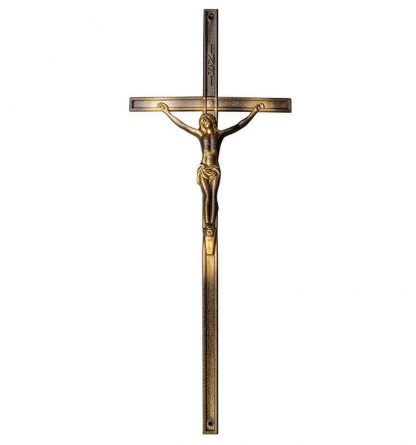 Deckelkreuz Kunststoffkreuz, mit Korpus, Maße: L 45,5 cm, B 17 cm, Materialbreite 1,5 cm;
