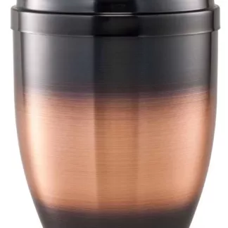 Cupat - oder Kupferurne, galvanisch abgestuft gefärbt;