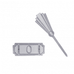 Rosetten und Schrauben silberfarben