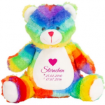 Plüschtier Kuscheltier Teddy Regenbogen für Sternenkind mit Herz