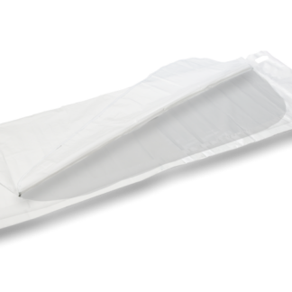 Unfallhülle weiss, mit C-Reißverschluss;